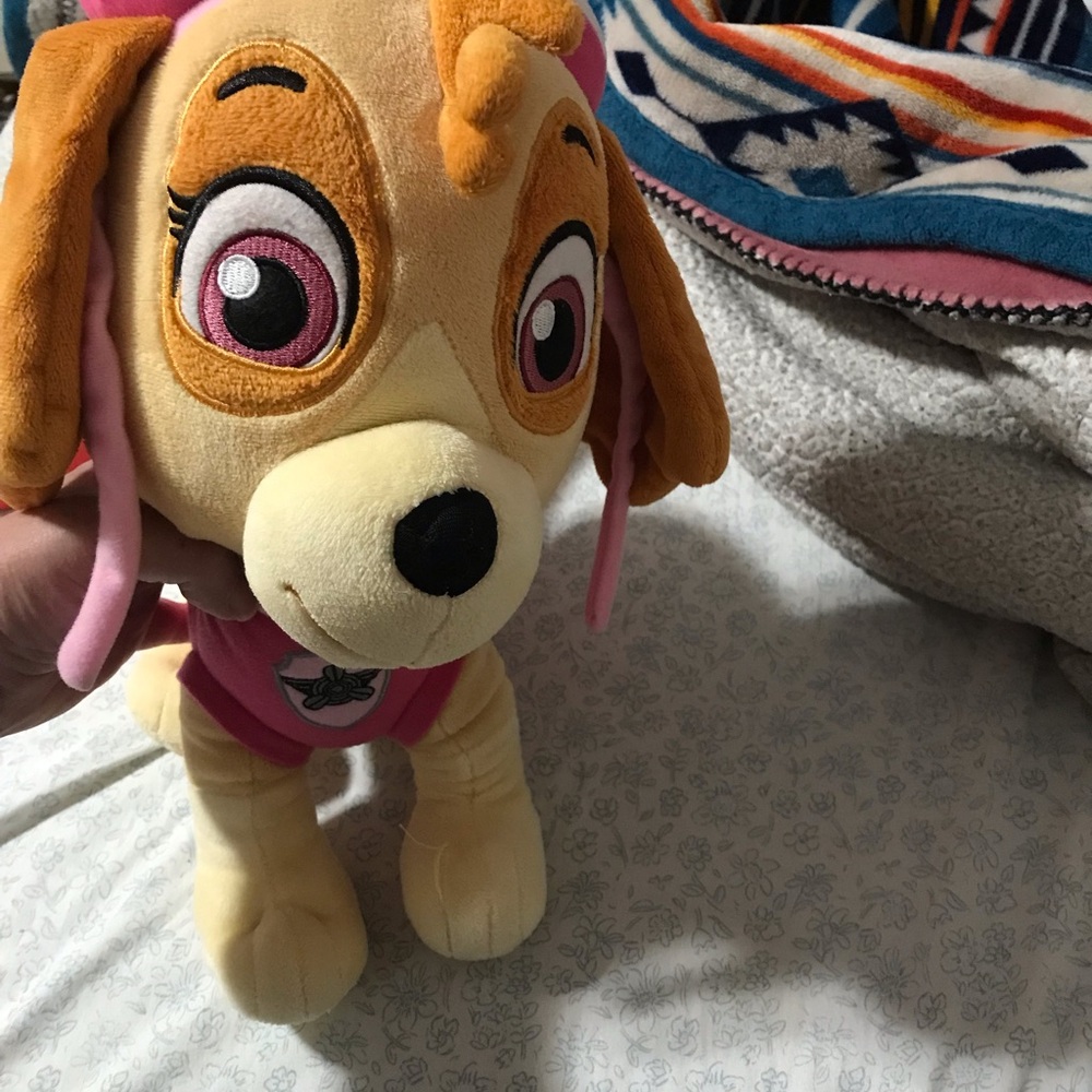 Paw Patrol Skye Plush Dog Toy - Pink, Cream and Brown